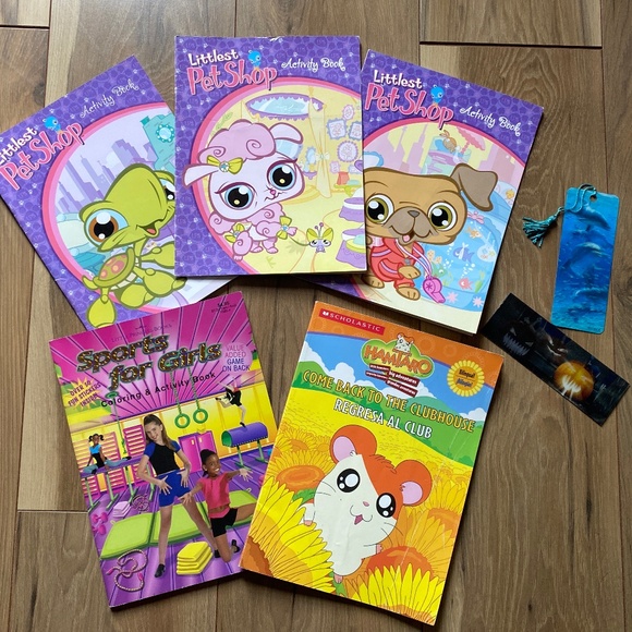 Kids Coloring Books W/ 3D Bookmarks - Picture 1 of 15